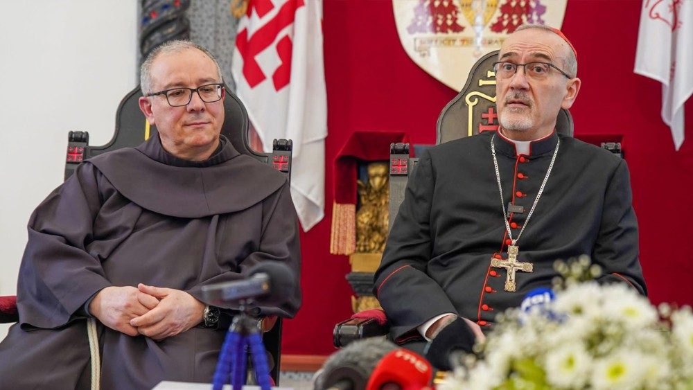 Conferenza stampa patriarca latino Pizzaballa foto by Patriarcato Gerusalemme
