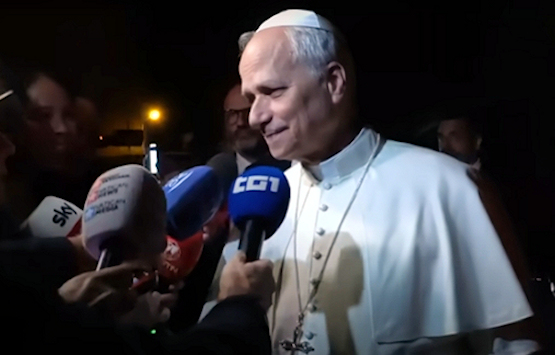 Papa Leone e cronisti