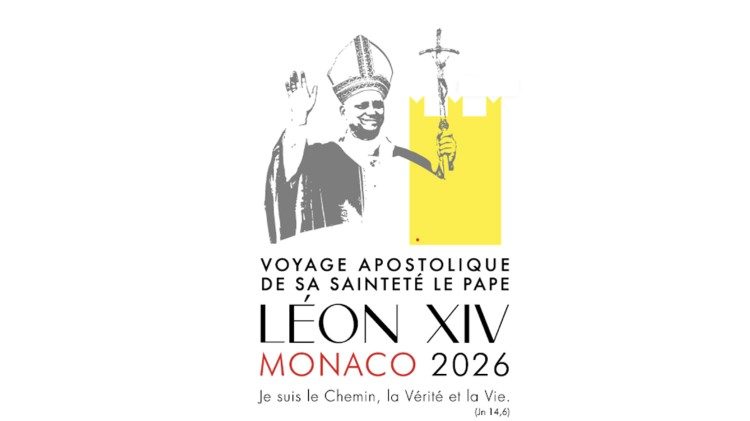 logo e motto viaggio apostolico principato di monaco