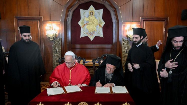 Leone XIV e Bartolomeo dichiarazione congiunta