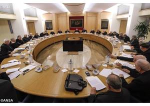 Un momento dei lavori del Consiglio episcopale permanente della Cei ANSA