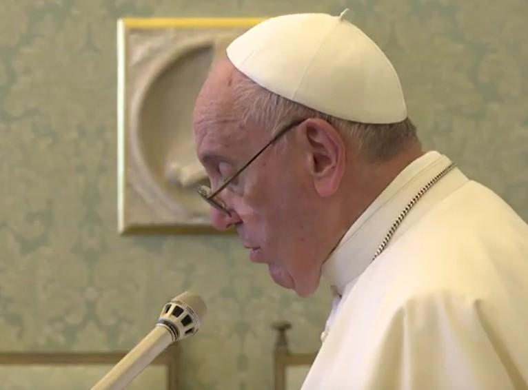 udienza papa microfono