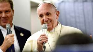 Il Papa incontra sullaereo ai giornalisti al seguito in Cile e Perù AFP or licensors