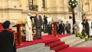 Incontro del Papa con le Autorità il Corpo diplomatico e la società civile