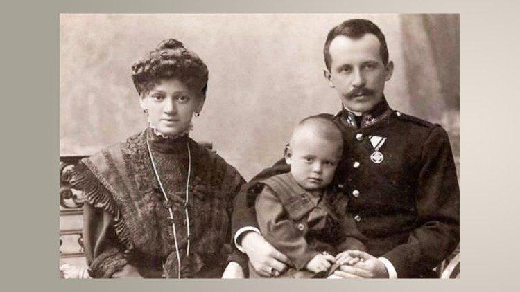 Emilia Kaczorowska e Karol Wojtyla genitori di San Giovanni Paolo II