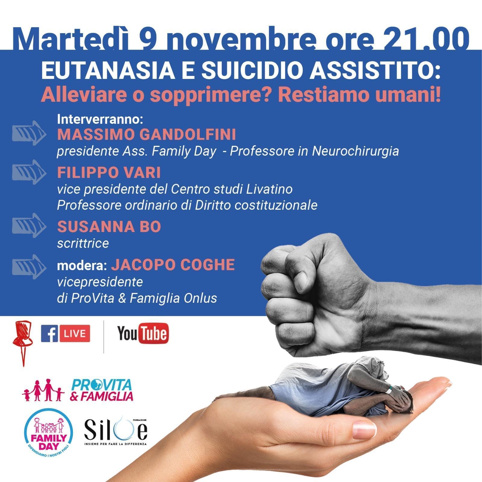 9 novembre formazione su Restiamo umani vs Eutanasia