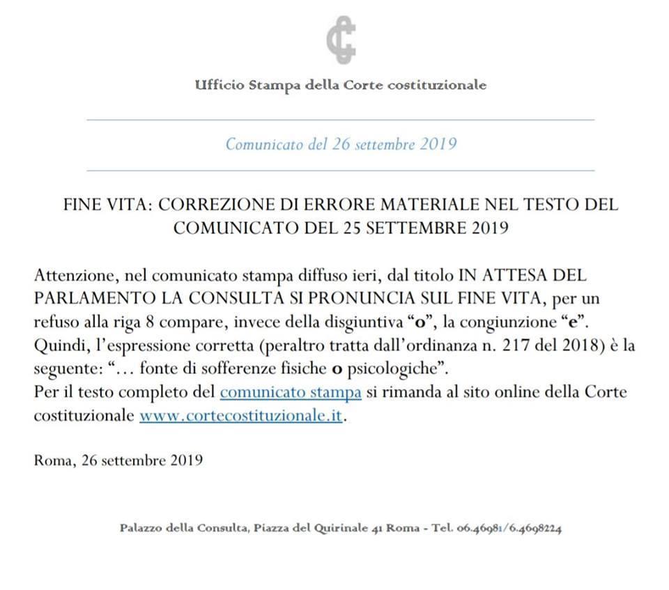 correzione corte costituzionale