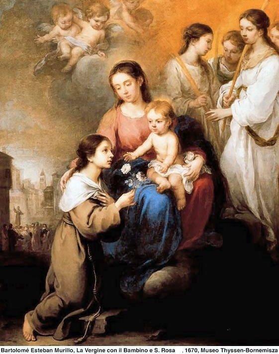 Murillo - vergine-e-santa-Rosa