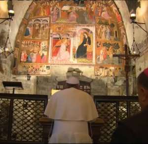 papa francesco porziuncola